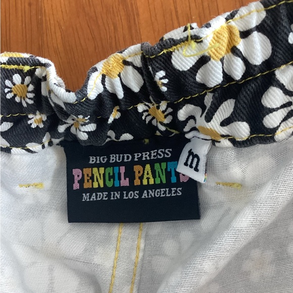Big Bud Press Black and Yellow Floral Pencil Pants - Picture 3 of 4